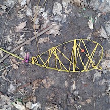 Fischfigur aus Weidenzweig.