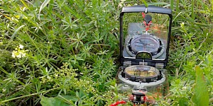 Kompass im Gras